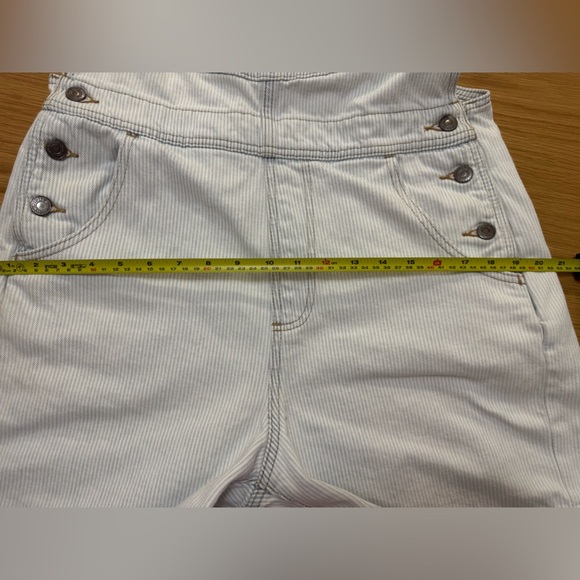 Levi’s Two Horse Brand Striped Denim Short Overalls - Size M - Picture 10 of 13